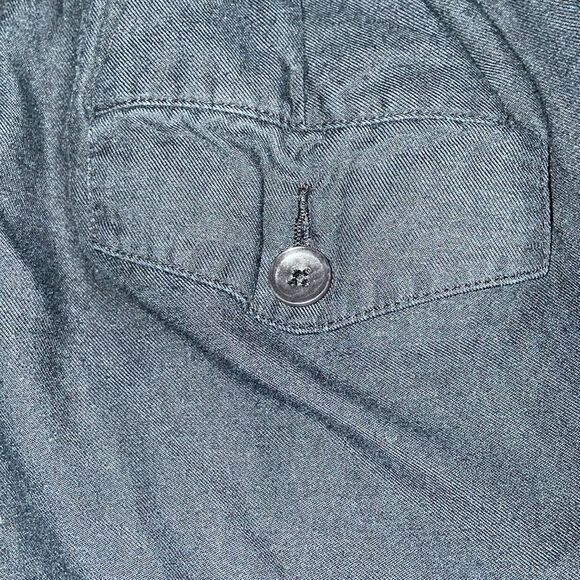 BCBGMaxAzaria loose light Cain black cargo jogger cuffed pants trousers - Picture 12 of 16